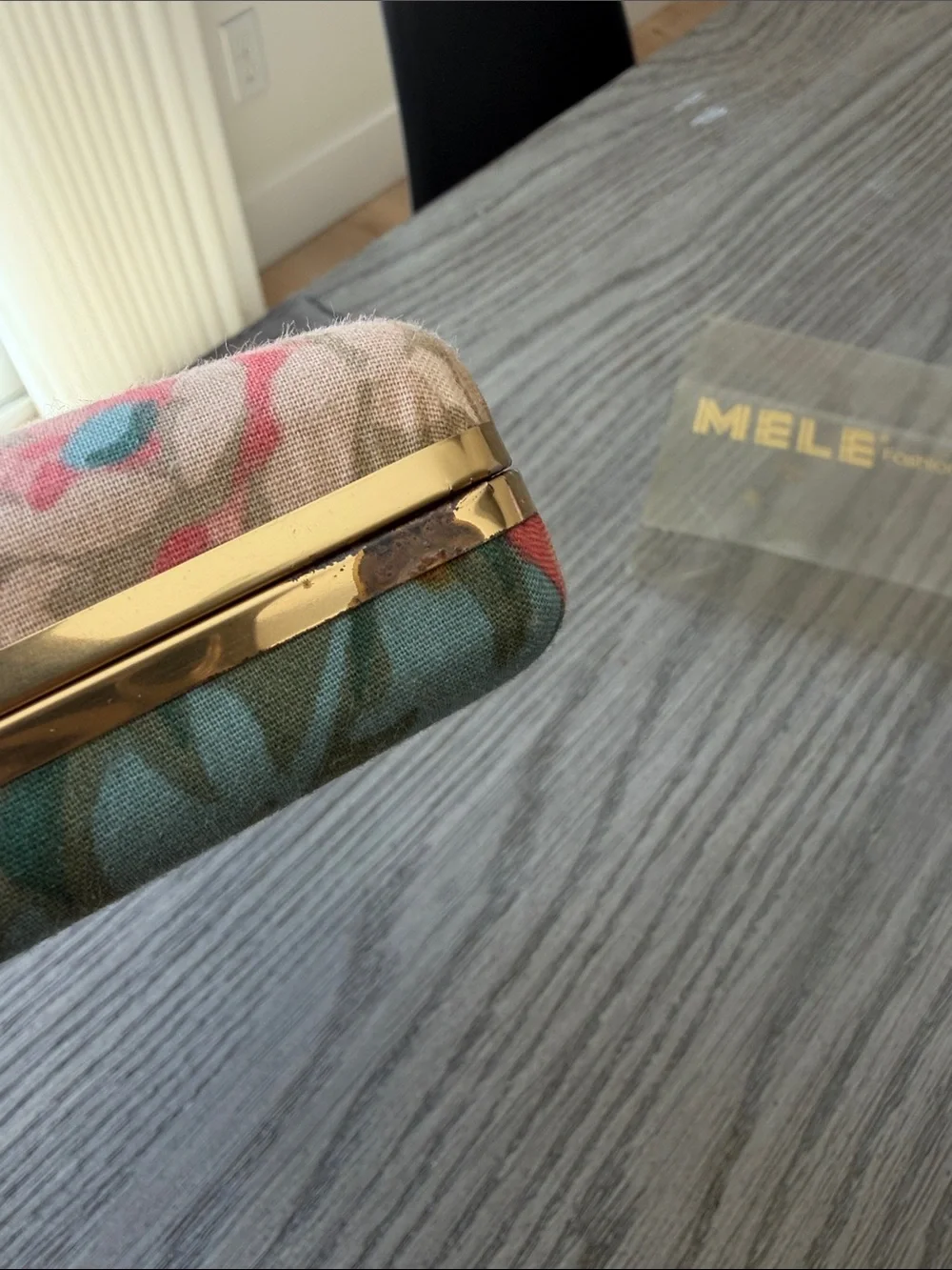 Vintage MELE Floral Jewelry Case - Multicolor Floral Design - 1960